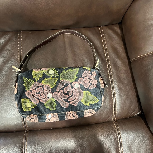 Fendi baguette denim floral vintage - Picture 10 of 16